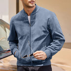 Men's Suede Jacket – Stylish and Comfortable Outerwear Light Blue