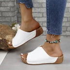 Women's Lightweight Travel Slip-On Sandals White
