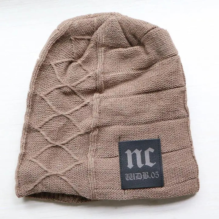Unisex Knitted Beanie with Label-MODAUTLET
