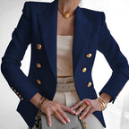 Women Tailored Blazer for Office Professional Wardrobe Marine