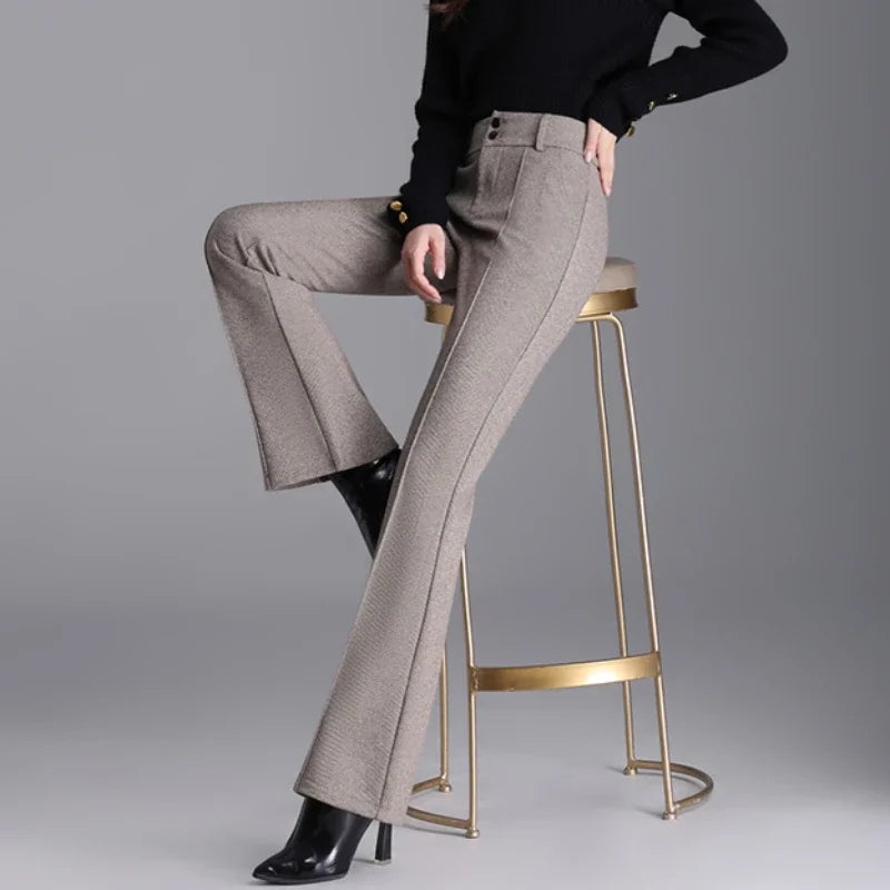 Women's High-Waist Flare Pants-MODAUTLET