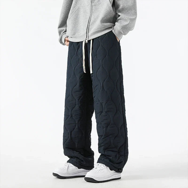 Men's Insulated Quilted Fleece-Lined Pants for Warmth-MODAUTLET