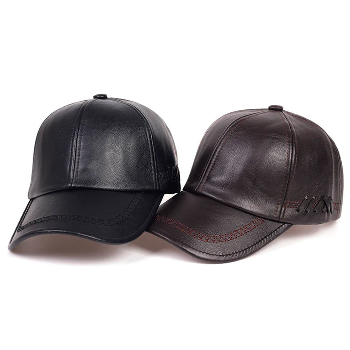 Premium Genuine Leather Snapback Baseball Cap-MODAUTLET