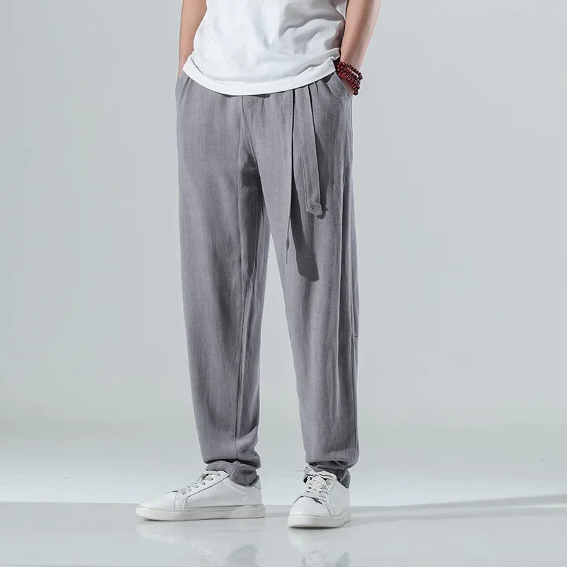 Men's Linen Drift Pants Gray