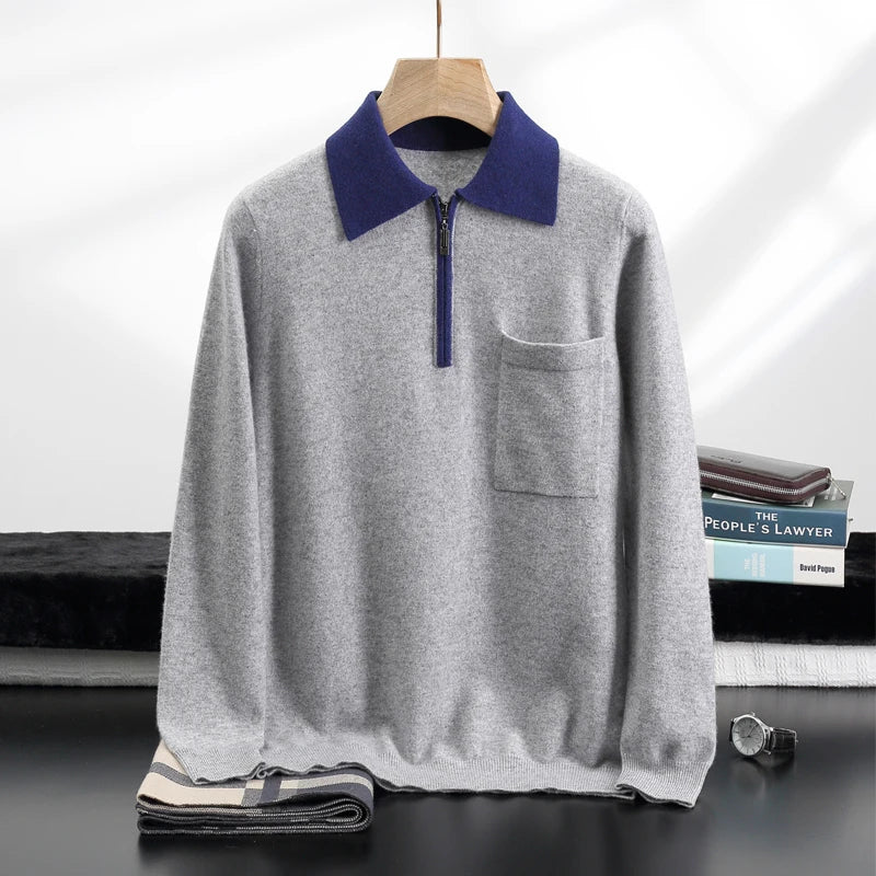 Men's Cashmere Polo - Torino Style-MODAUTLET
