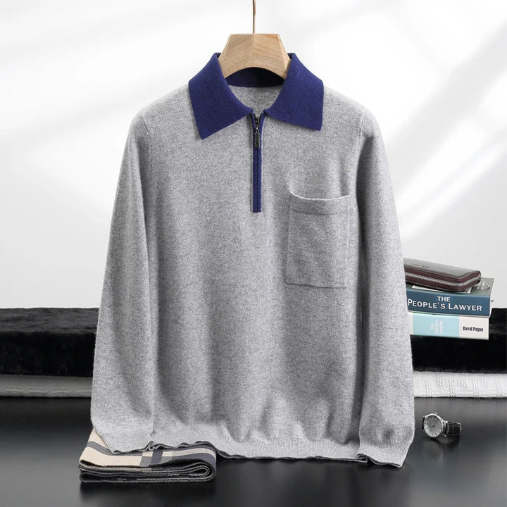 Men's Cashmere Polo - Torino Style-MODAUTLET