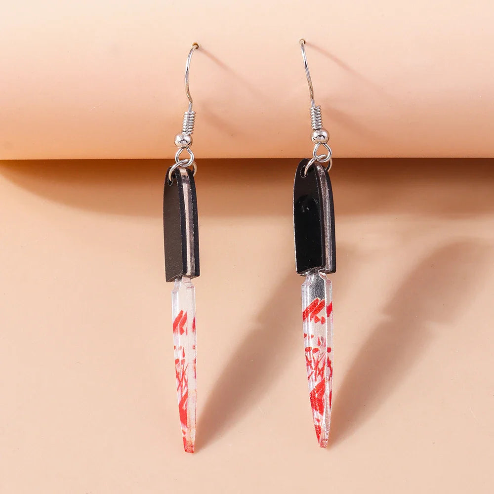 Spooky Blood Drip Earrings-MODAUTLET