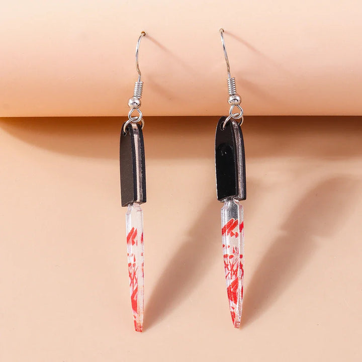 Spooky Blood Drip Earrings-MODAUTLET