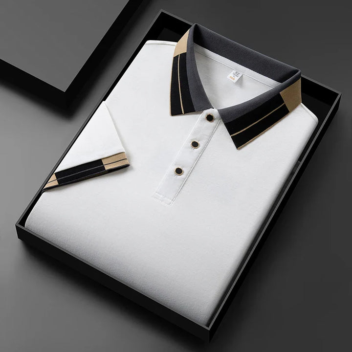 Men's Trimmed Polo Shirt-MODAUTLET