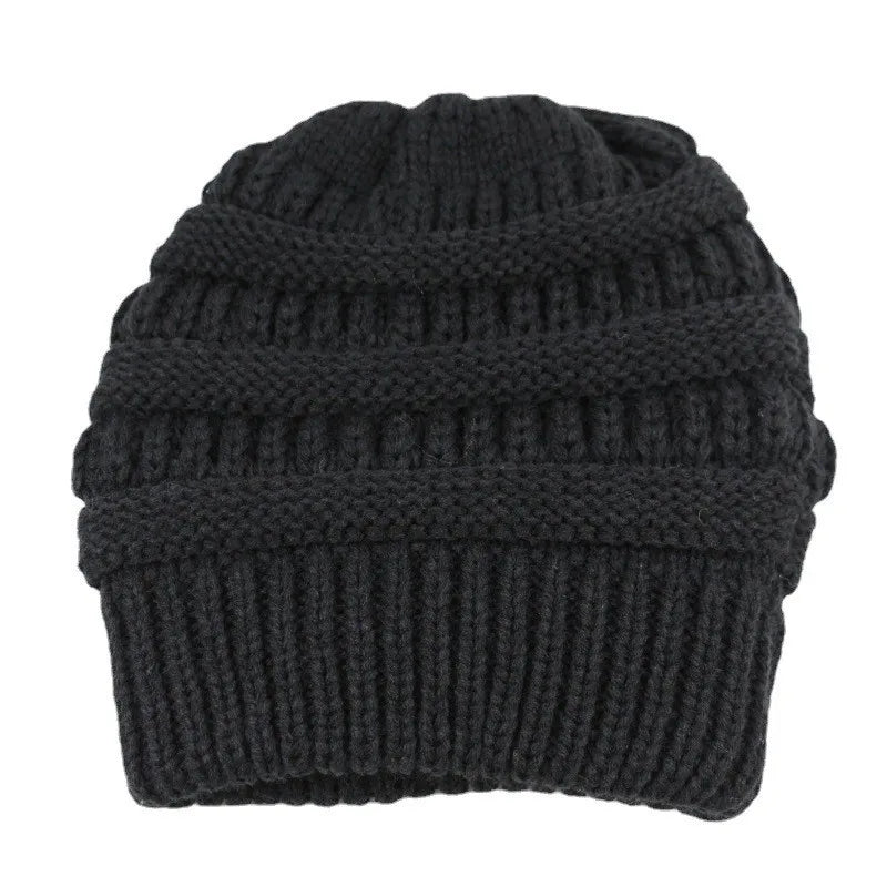 Cozy Satin-Lined Knit Beanie Hat