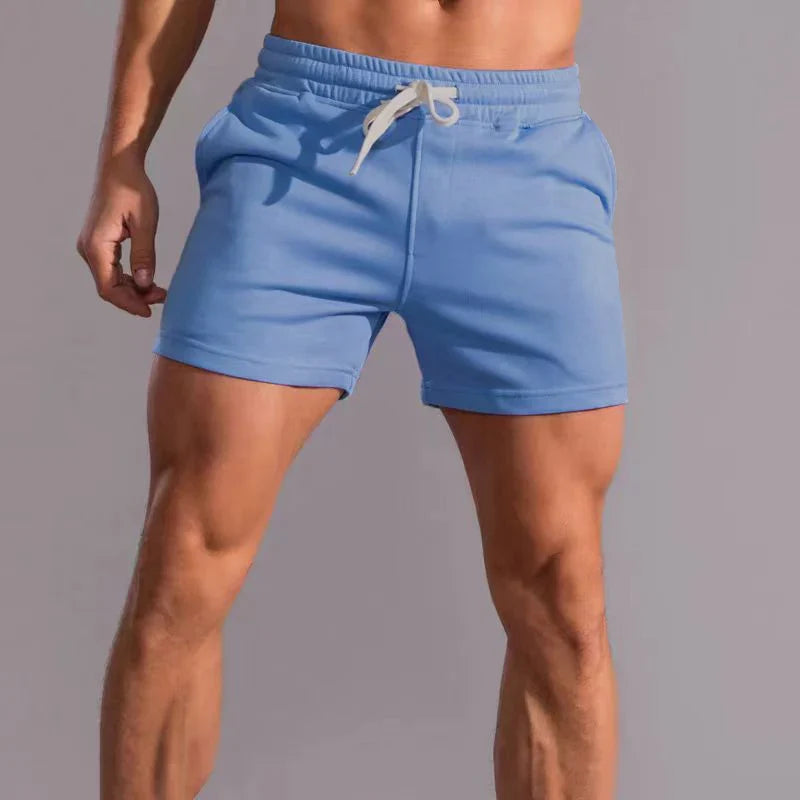 Cotton Fitness Shorts For Men Perfect For Gym Workouts SKY BLUE