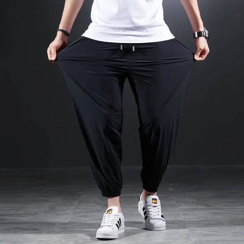 Ultra-Comfort Ice Silk Stretch Pants Black