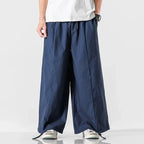 Men's Wide-Leg Japanese Pants - Suki Mirage Style