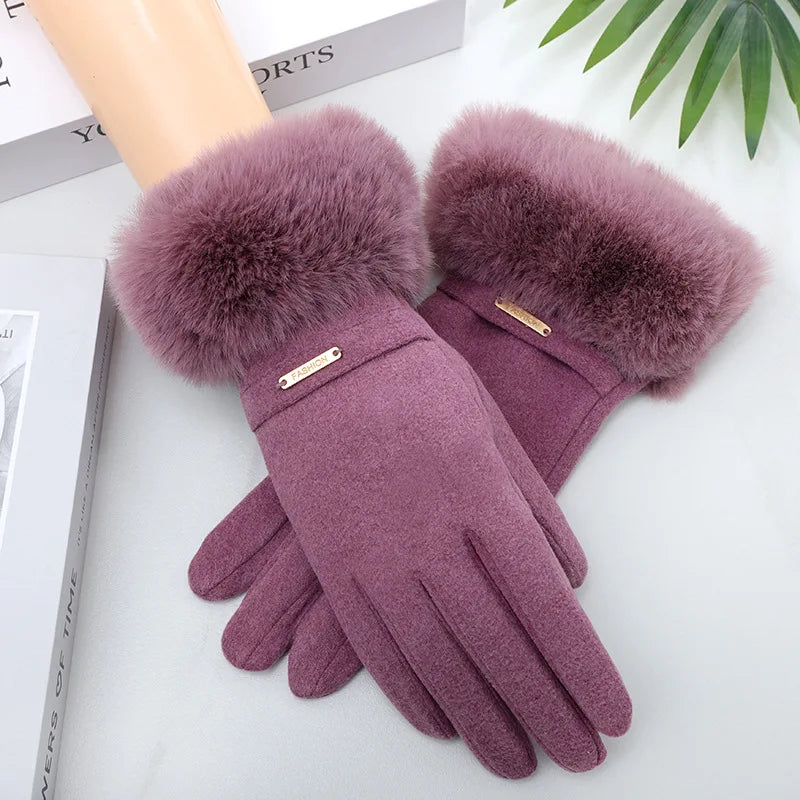 Elegant Lunara Style Gloves Purple