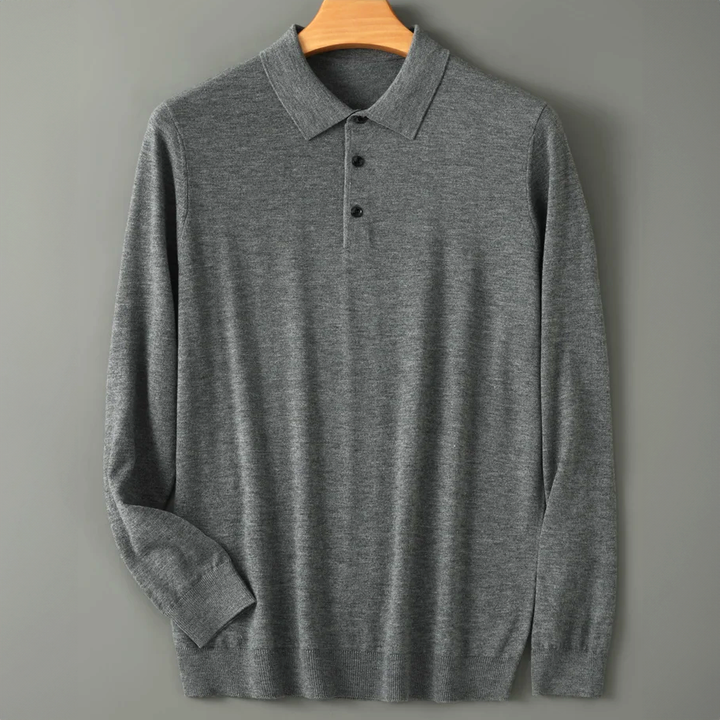Men's Wool Polo Shirt-MODAUTLET