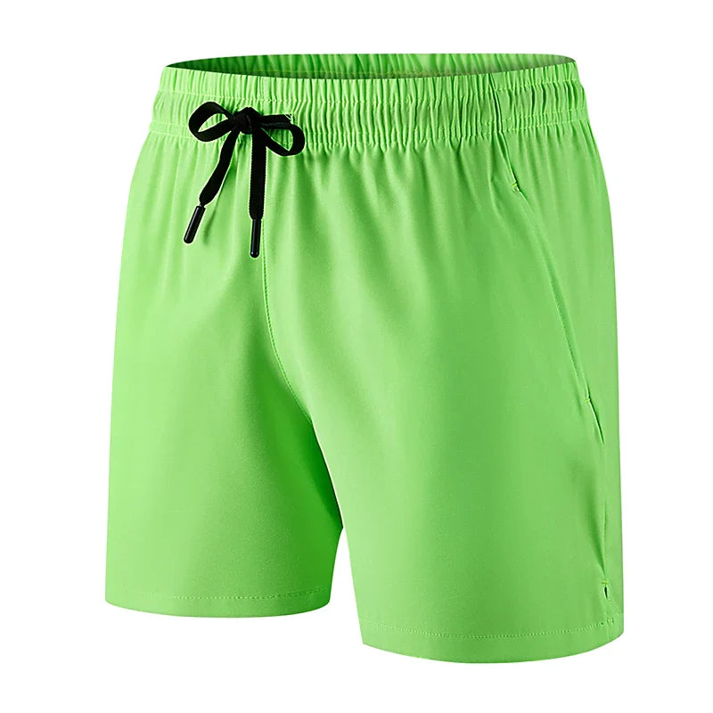 Men’s Lightweight Casual Beach Shorts Summer Fluorescent Green