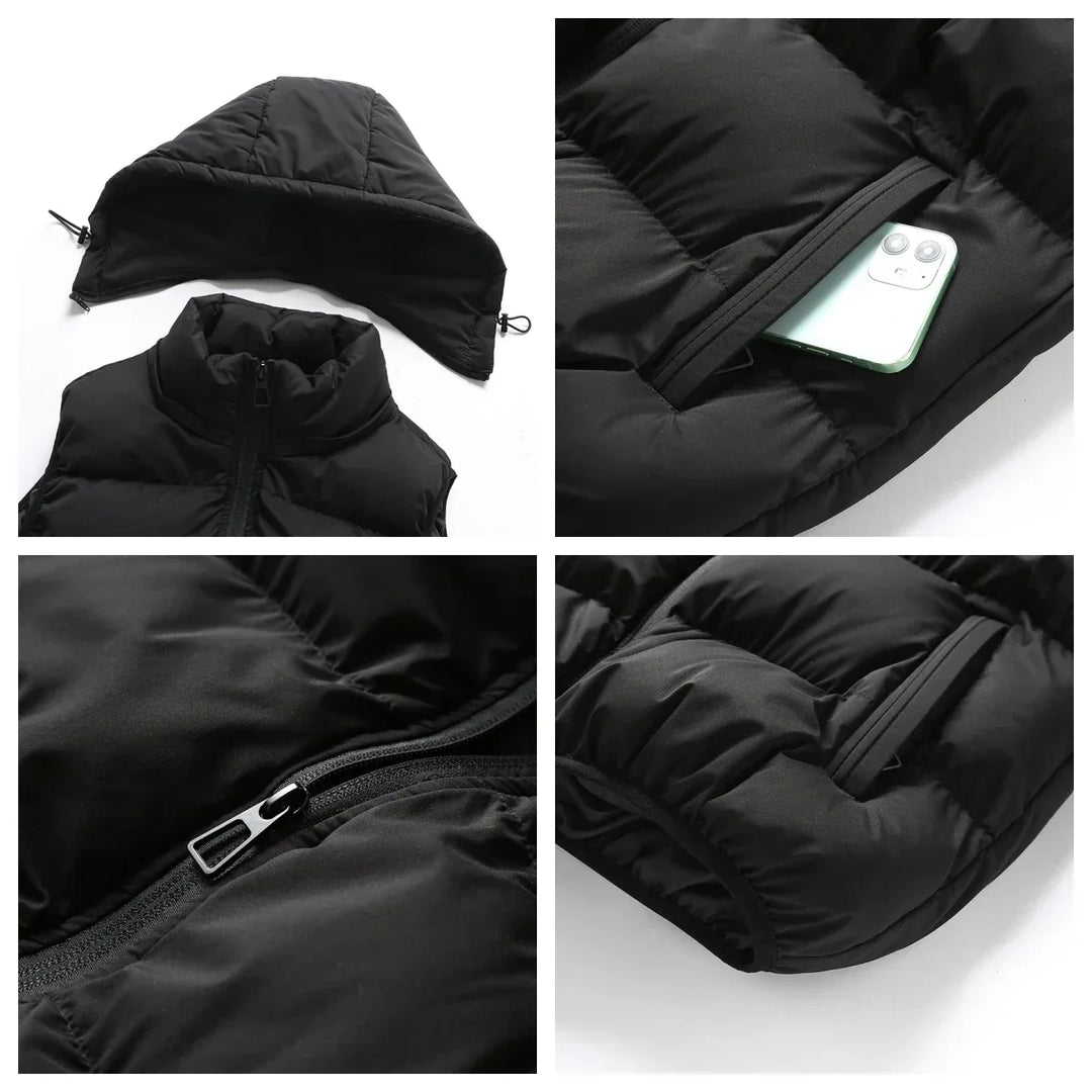 Herenfunctioneel gilet met capuchon