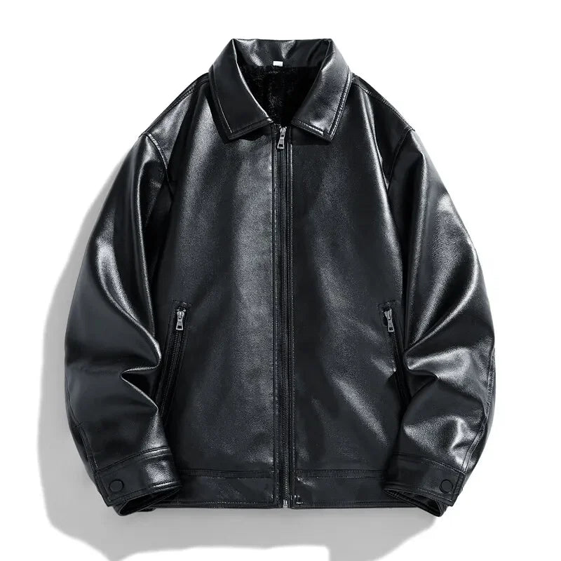 Men's Leather Upper Wear Jacket black