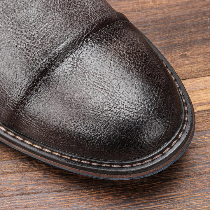 Frontier Leather Boots Durable Comfort Non Slip Sole for Men-MODAUTLET