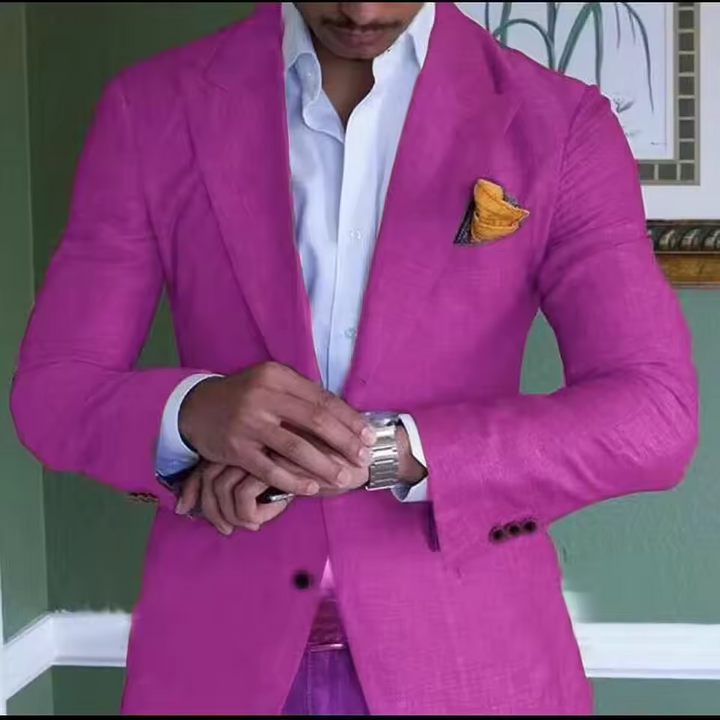 Linen Blazer For Men Formal And Casual Wear Lightweight-MODAUTLET