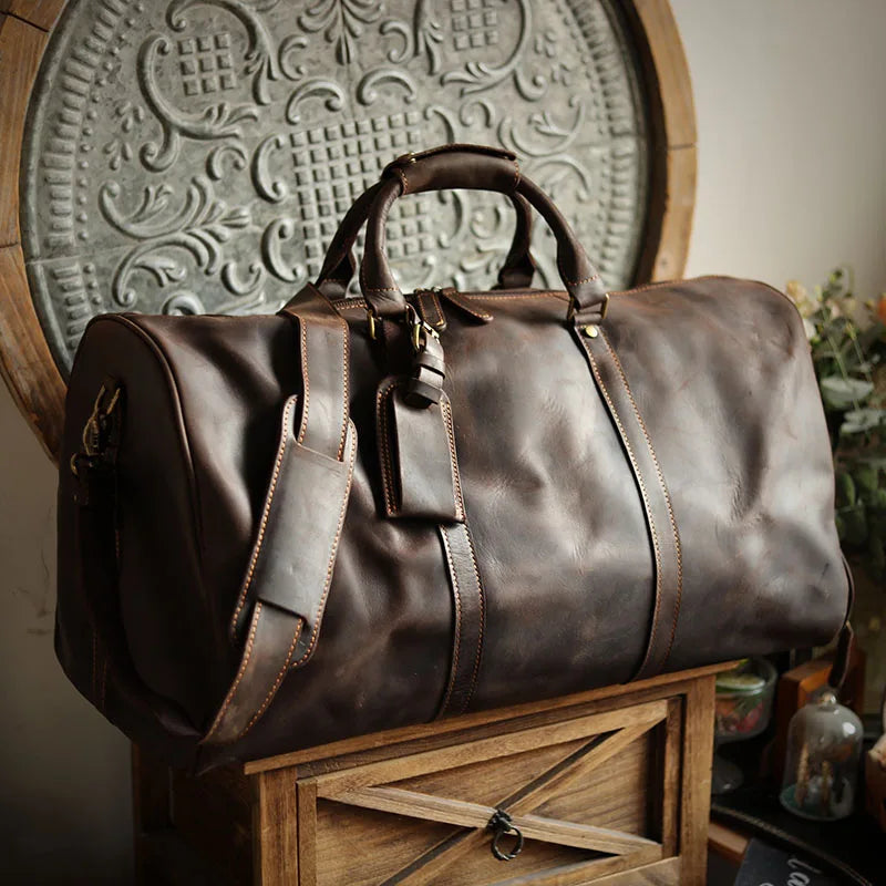 Canvas Travel Duffel Bag Brown