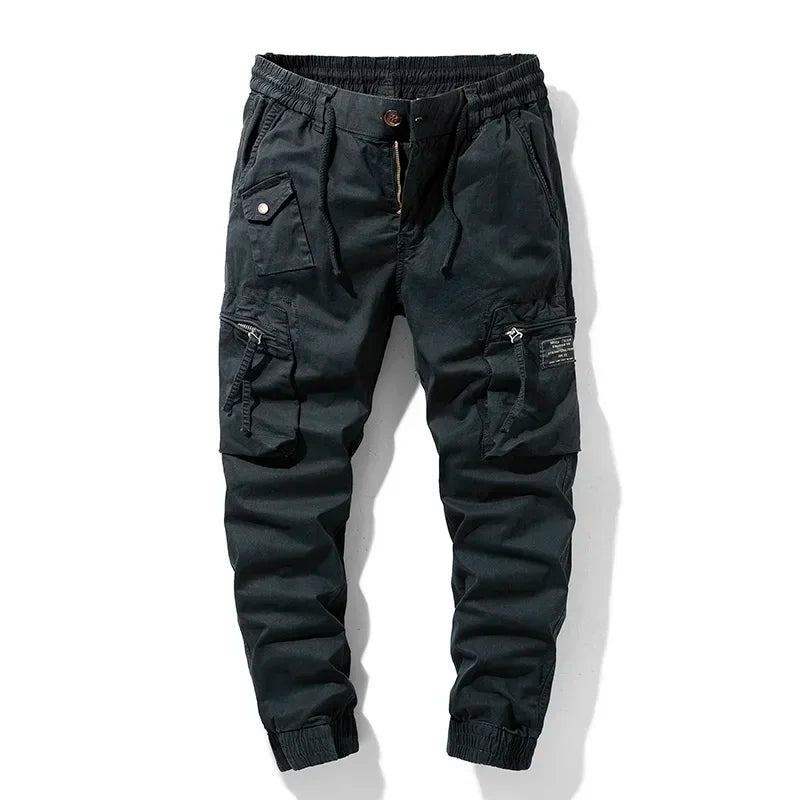 Men's Cargo Pants - Stylish Utility Trousers Black