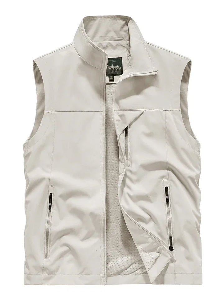 Men's Lightweight Waterproof Sleeveless Vest - Versatile Design
