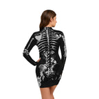 Women's Skeleton Print Dress