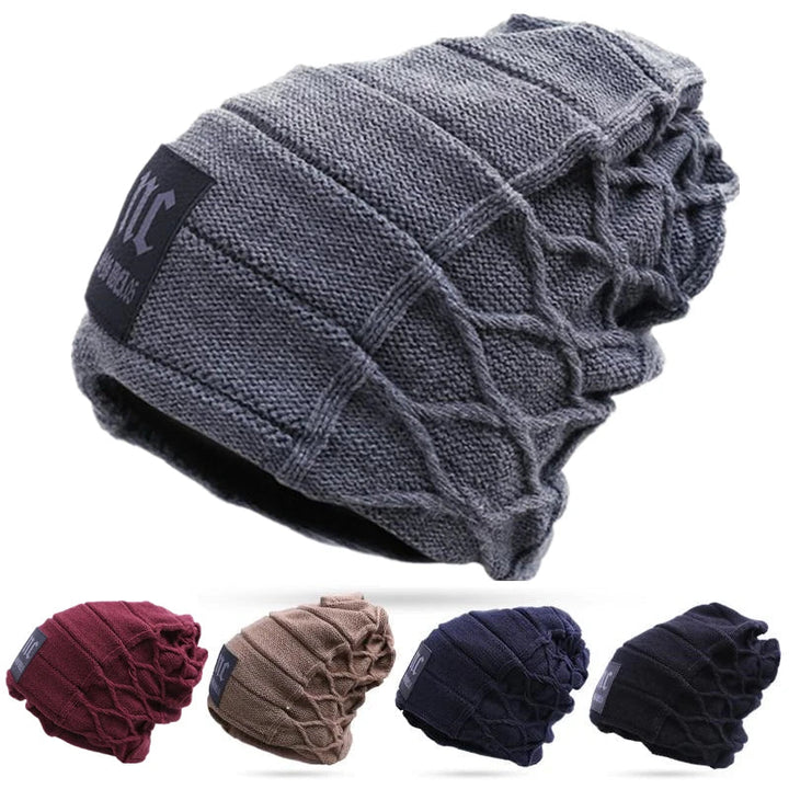 Unisex Knitted Beanie with Label-MODAUTLET