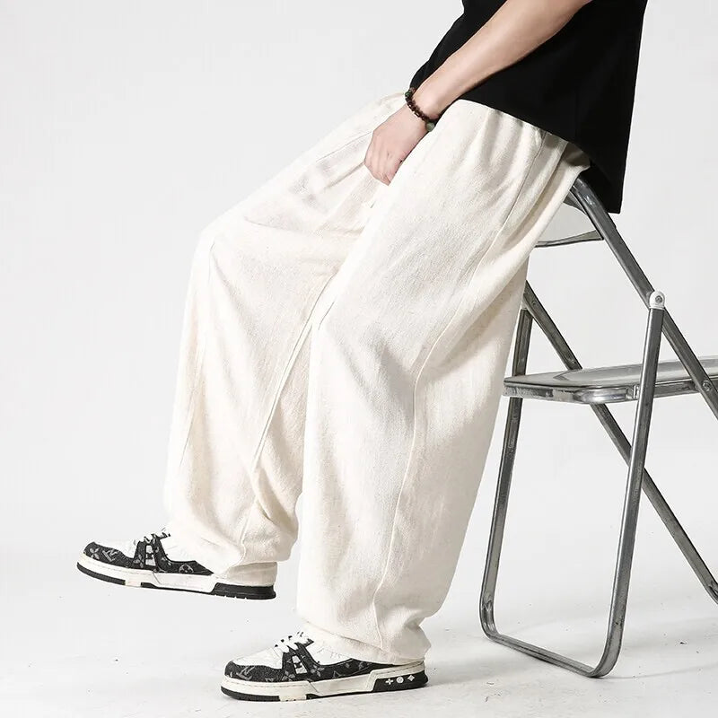 Men's Urban Breeze Linen Trousers-MODAUTLET