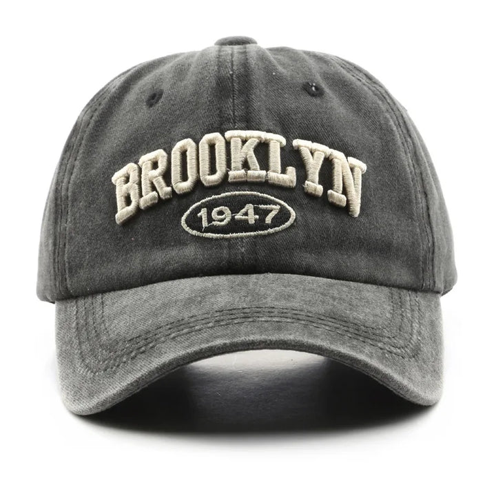 Adjustable Retro Brooklyn Embroidered Baseball Cap-MODAUTLET