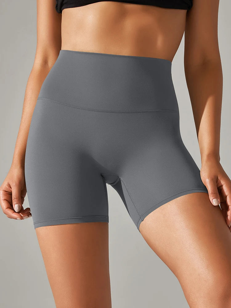 Women's High Waist Squat Proof Yoga Shorts for Fitness and Cycling