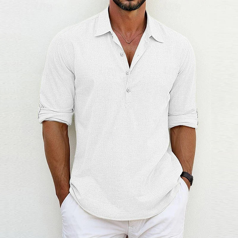 Colin | Summer Breeze Cotton Shirt White