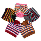 Striped Knitted Slouchy Winter Beanie for Women