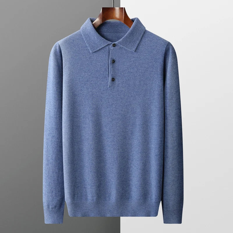 Men's Wool Polo Shirt-MODAUTLET