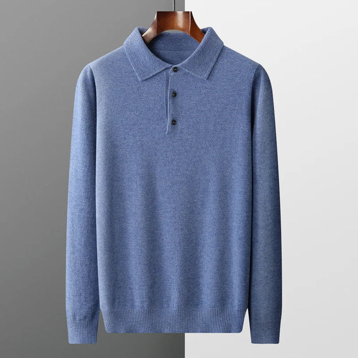Men's Wool Polo Shirt-MODAUTLET