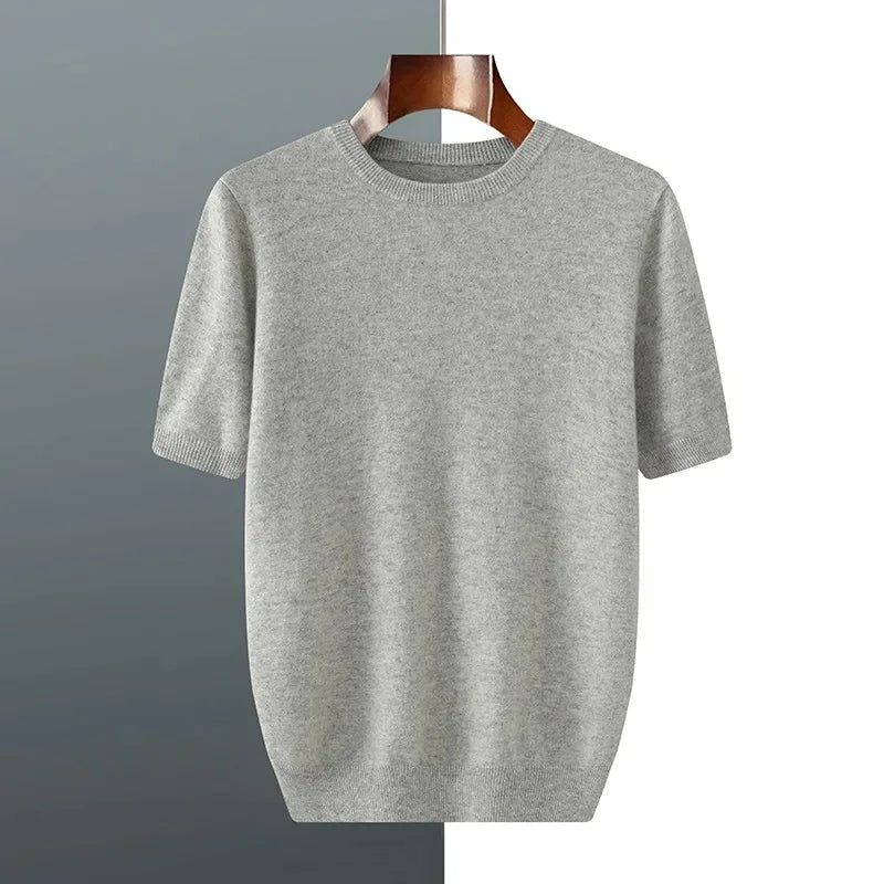 Men's Andari Knit Tee Light Gray