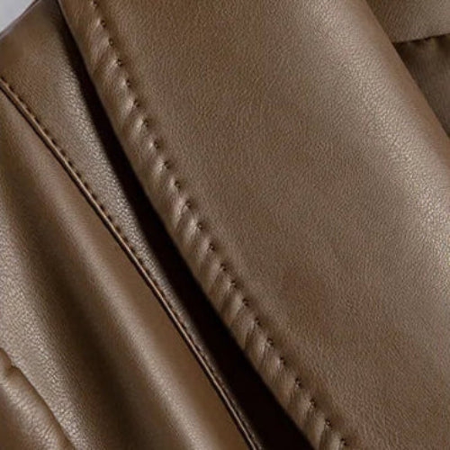 Women's Stylish Leather Blazer for the Modern Boss-MODAUTLET