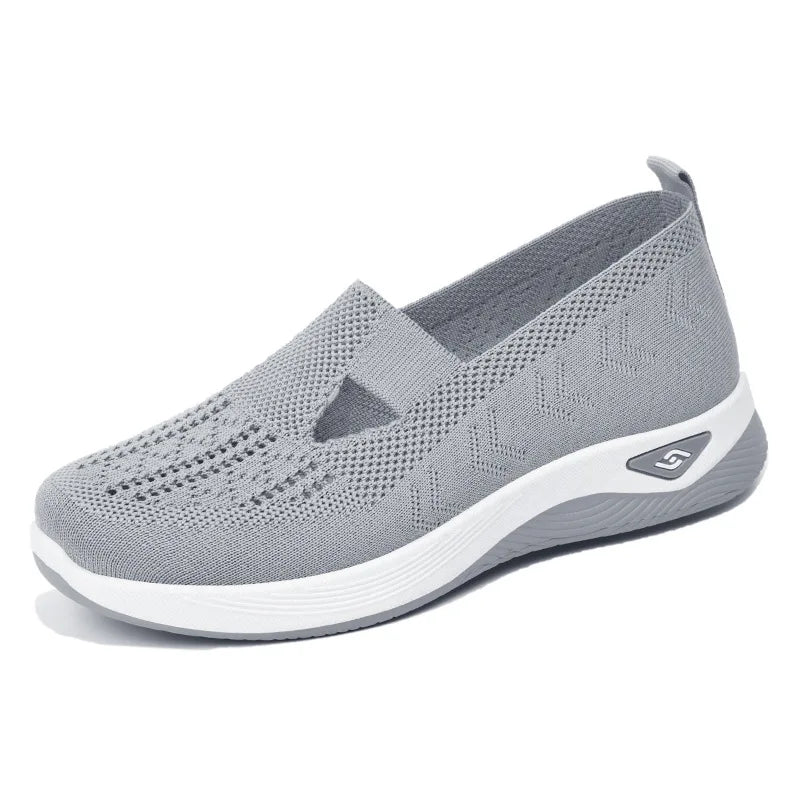 Women's Breathable Knit Sneakers Grey