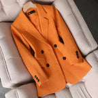 Women's Plaid Blazer - Stylish and Versatile Outerwear