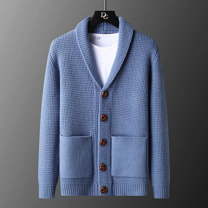Men's Crest Cardigan Blue