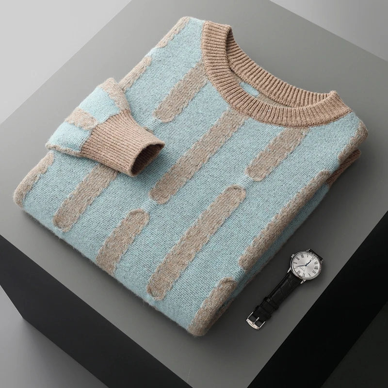 Men's Merino Wool Sweater - Soft and Stylish Knit Camel