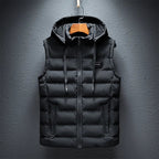 Men's Insulated Puffer Vest - Lightweight and Stylish Outerwear for Cold Weather Black