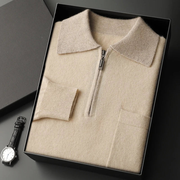 Men's Cashmere Polo - Torino Style-MODAUTLET
