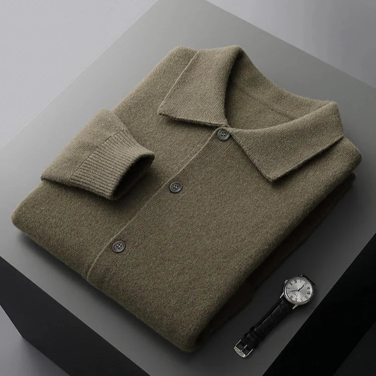 Men's Cashmere Cardigan in Milano Style