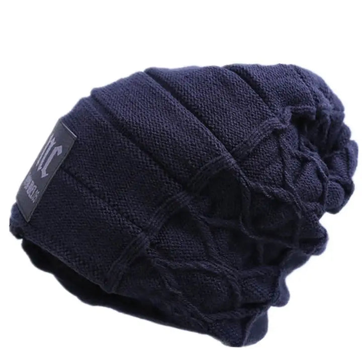 Unisex Knitted Beanie with Label-MODAUTLET