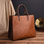 Premium Leather Handbag Brown