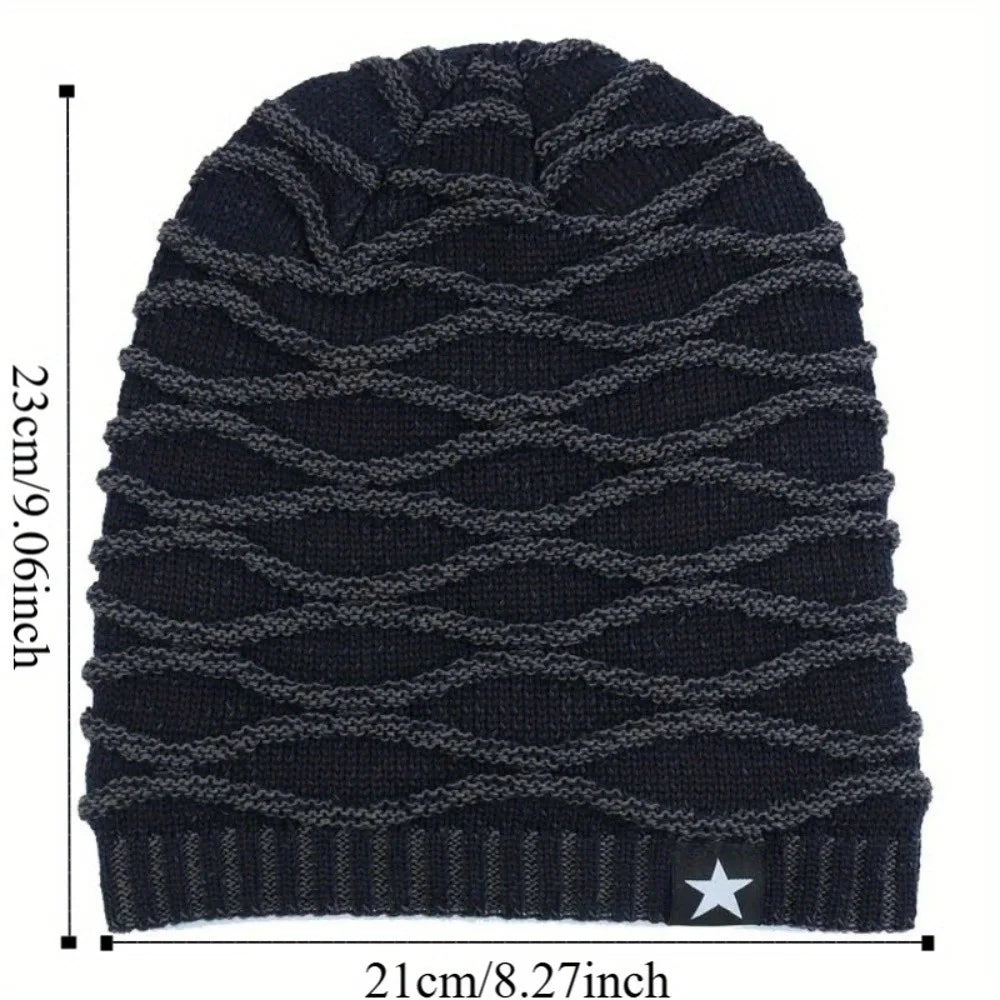 Unisex Fur-Lined Slouchy Winter Beanie-MODAUTLET