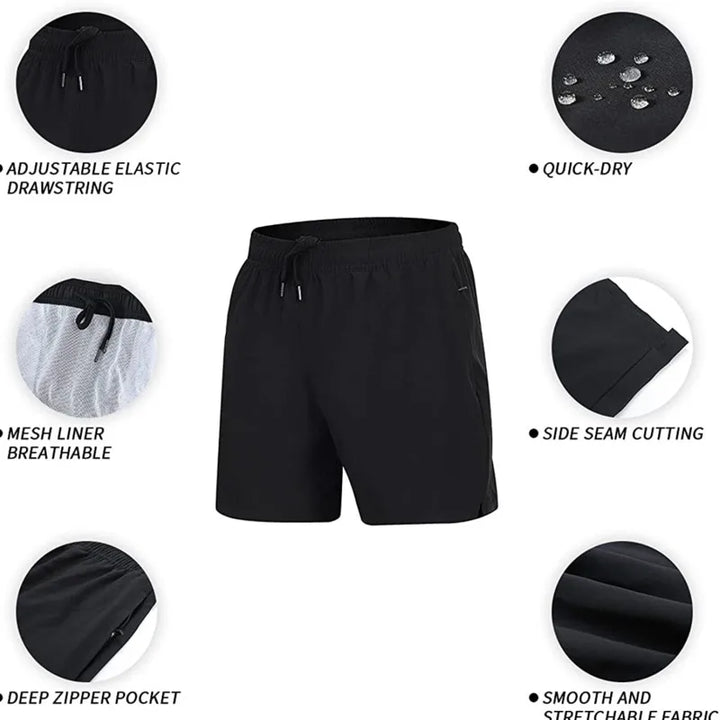 Men's Quick Dry Swim Trunks With Zipper Pockets Premium-MODAUTLET