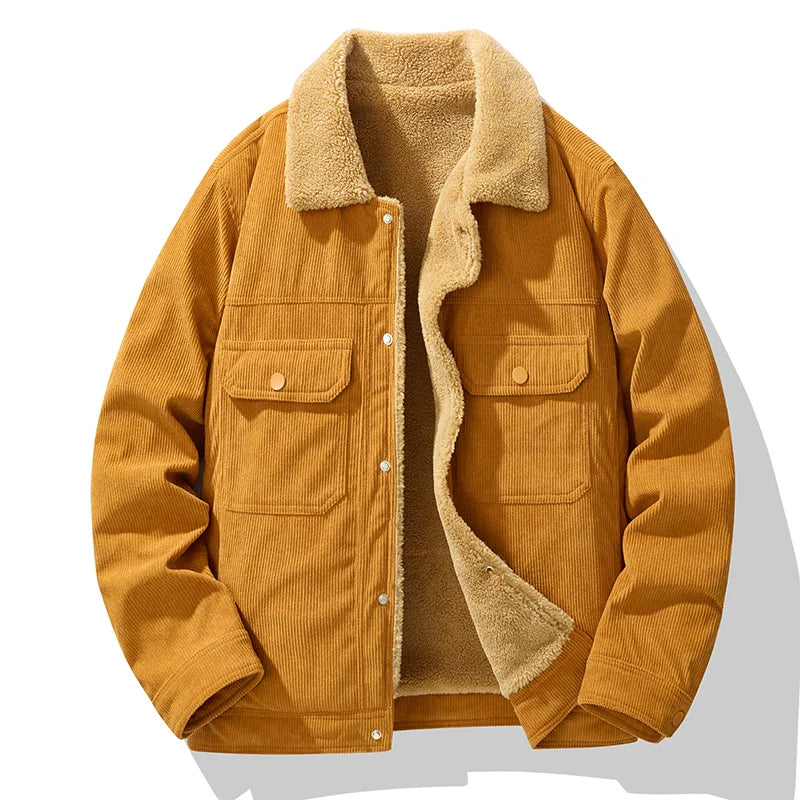 Men's Corduroy Jacket - Stylish and Comfortable Outerwear Amber